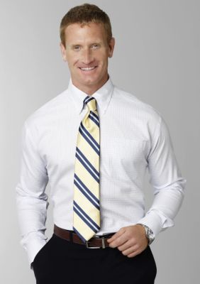 Nautica Check Button Down Collar Dress Shirt
