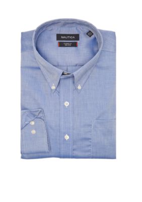 Nautica Big & Tall Herringbone Dress Shirt