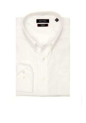 Nautica Big & Tall Non Iron Solid Twill Dress Shirt