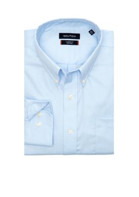 Nautica Big & Tall Non Iron Solid Twill Dress Shirt