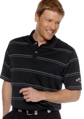 Callaway Golf Big & Tall Razor Mesh Striped Polo
