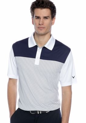 Callaway Golf Colorblocked Stripe Performance Polo