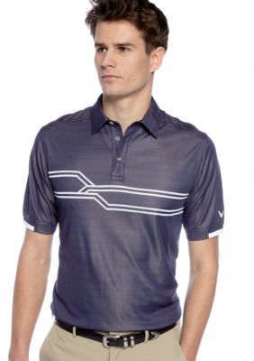 Callaway Golf Engineered Chest Patterned Jacquard Polo