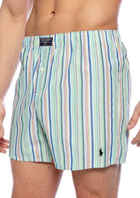 Polo Ralph Lauren Green Toulon Stripe Boxer Shorts
