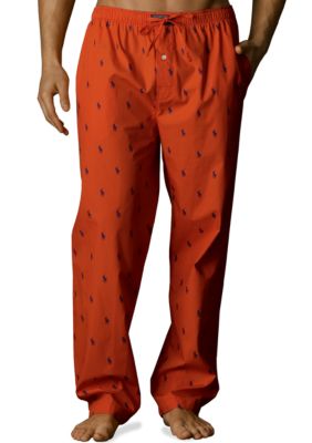Polo Ralph Lauren Allover Pony Woven Cotton Pajama Pants 