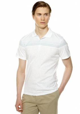 Calvin Klein Three-Button Jersey Stripe Polo