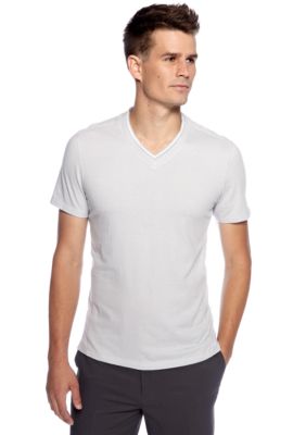 Calvin Klein V-Neck Dobby Jacquard Tee