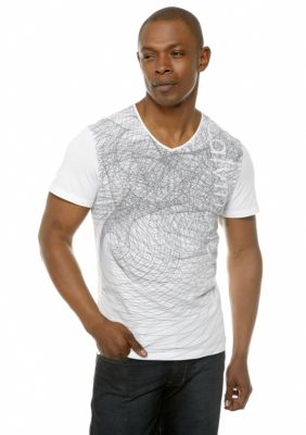 Calvin Klein V- Neck Jersey Graphic Tee