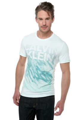 Calvin Klein Logo Raw Edge Crew Tee