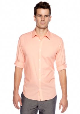 Calvin Klein Long Sleeve Grid Dobby Shirt