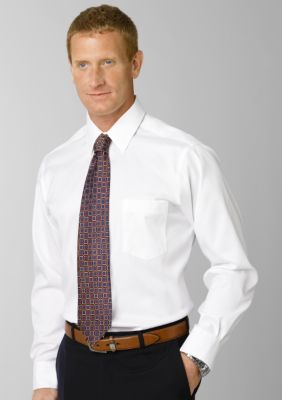Eagle Shirtmakers Non - Iron Solid Pinpoint Dress Shirt
