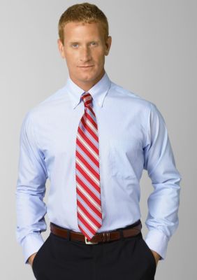 Eagle Shirtmakers  Non - Iron Striped Pinpoint Dress Shirt