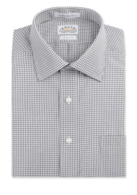 Eagle Shirtmakers Non Iron Slim Fit Check Dress Shirt