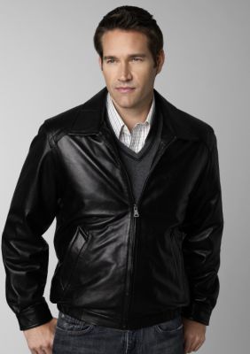 Collezione Big & Tall Lamb Bomber Jacket