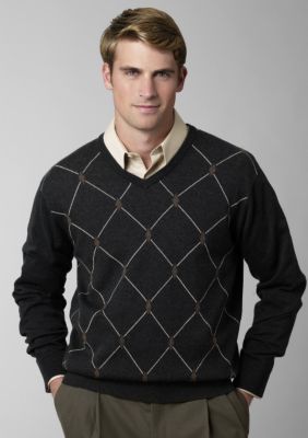 Geoffrey Beene Cotton Diamond V-Neck Sweater