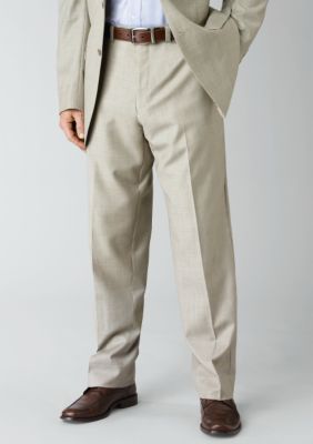 Calvin Klein Tan Wool Sharkskin Suit Separate  Trouser