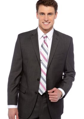 Calvin Klein Grey Herringbone Slim Fit Suit Separate Coat