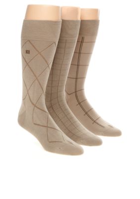 Chaps 3-Pack Windowpane Dress Socks