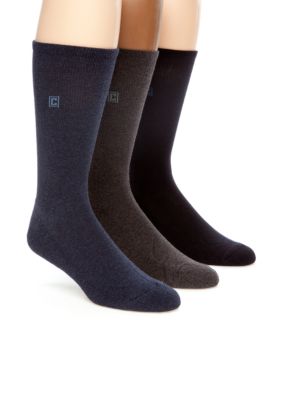 Chaps 3-Pack Cushion Sole Ribbed Socks