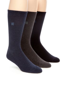 Chaps 3-Pack Cushion Sole Ribbed Socks