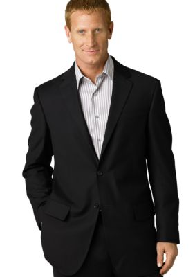 Geoffrey Beene Modern Fit Black  Solid Suit Separate Jacket