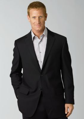 Geoffrey Beene Modern Fit Black  Solid Suit Separate Jacket