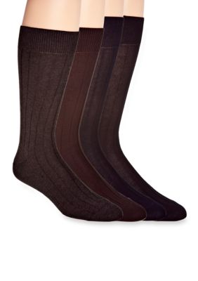 Cole Haan Rib Pimma Cotton Socks- Single Pair