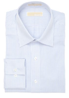 MICHAEL Michael Kors Blue Check Dress Shirt