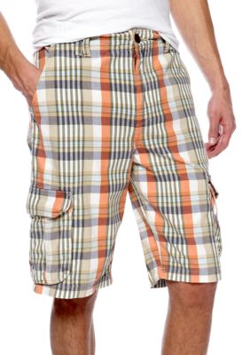 Lucky Brand Plaid Cargo Shorts
