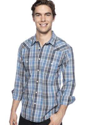 Lucky Brand Monterey Plaid Western Shirt
