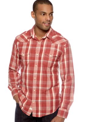 Lucky Brand Sonoma Plaid Western Shirt
