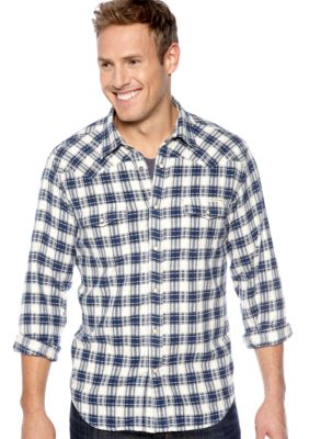 Lucky Brand Classic Plaid Western Shirt