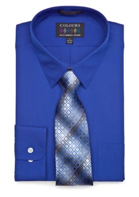 Alexander Julian Boxed Dress Shirt & Tie Set
