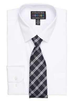 Alexander Julian Classic Fit Boxed Dress Shirt & Tie Set
