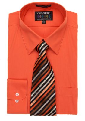 Alexander Julian Classic Fit Boxed Dress Shirt & Tie Set