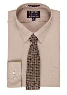 Alexander Julian Fitted Boxed Dress Shirt & Tie Set