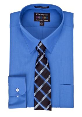 Alexander Julian Fitted Boxed Dress Shirt & Tie Set