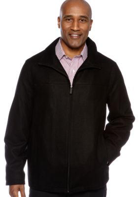 Perry Ellis&reg; Portfolio Open Botton Wool Melton Coat