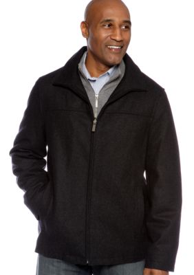 Perry Ellis Portfolio Open Botton Wool Melton Coat