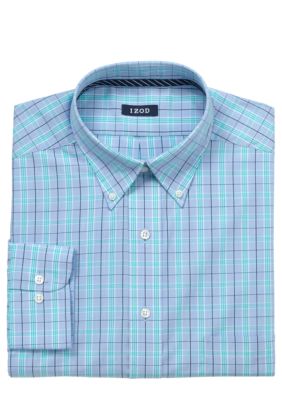 Izod Wrinkle-Free Check Dress Shirt