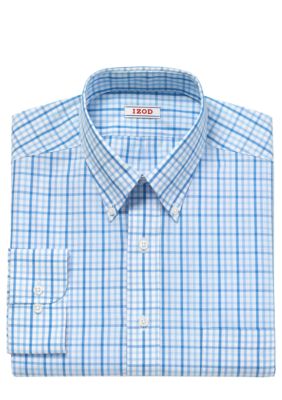 Izod 125th Anniversary Wrinkle Free Checked Dress Shirt