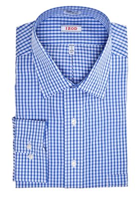 Izod Big & Tall Wrinkle Free Gingham Dress Shirt