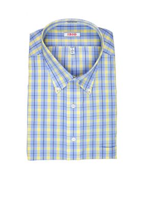 Izod Big & Tall Wrinkle Free Check Dress Shirt