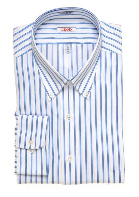 Izod Big & Tall Wrinkle Free Stripe Dress Shirt