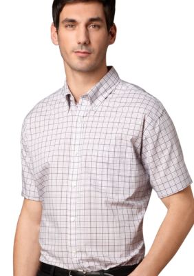 Van Heusen Non-Iron Plaid Check Broadcloth Shirt