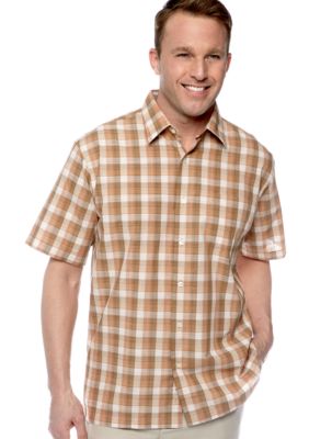 Van Heusen Non-Iron Check Faux Linen Shirt
