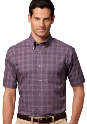 Van Heusen Non Iron Plaid Woven Shirt