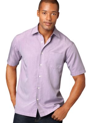 Van Heusen Wrinkle Free Micro Check Woven Shirt