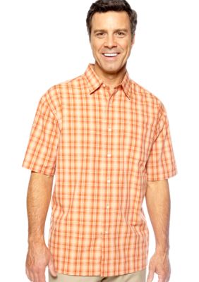 Van Heusen Wrinkle Free Plaid Pucker Woven Shirt