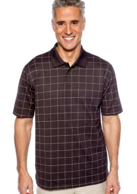 Van Heusen Micropoly Windowpane Polo